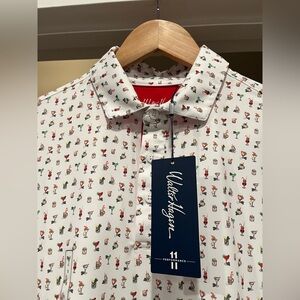 NWT! Walter Hagen Men's Performance 11 Holiday “Jingle Juice” Golf Polo!